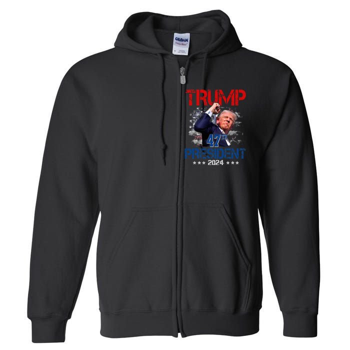 Donald Trump 47th President 2024 Trump Inauguration Day Full Zip Hoodie