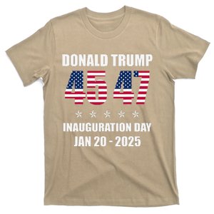 Donald Trump 45 47 Usa Flag Inauguration Day 2025 T-Shirt