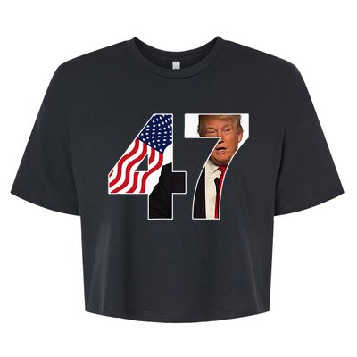 Donald Trump 47th Us President 2024 Bella+Canvas Jersey Crop Tee