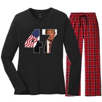 Donald Trump 47th Us President 2024 Women's Long Sleeve Flannel Pajama Set 