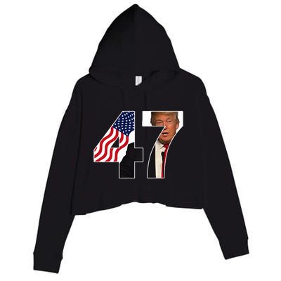 Donald Trump 47th Us President 2024 Crop Fleece Hoodie