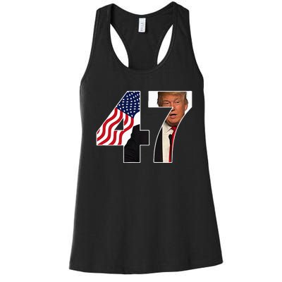 Donald Trump 47th Us President 2024 Women's Racerback Tank