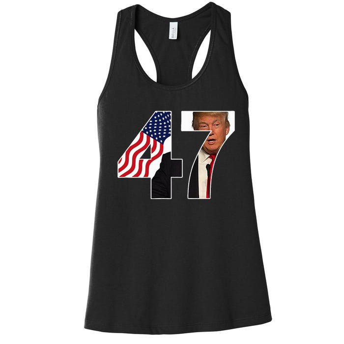 Donald Trump 47th Us President 2024 Women's Racerback Tank