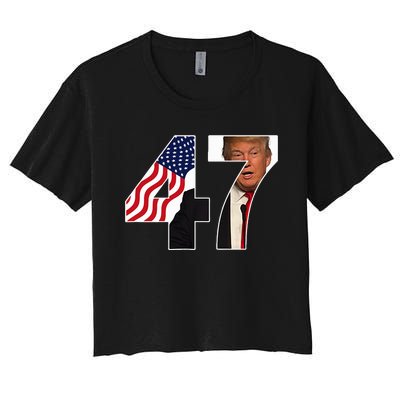 Donald Trump 47th Us President 2024 Women's Crop Top Tee