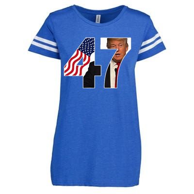 Donald Trump 47th Us President 2024 Enza Ladies Jersey Football T-Shirt