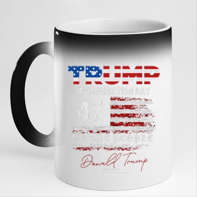 Donald Trump 47th President 2025 Inauguration Usa Patriotic 11oz Black Color Changing Mug