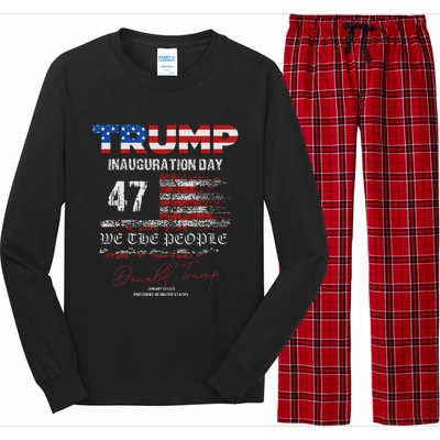 Donald Trump 47th President 2025 Inauguration Usa Patriotic Long Sleeve Pajama Set