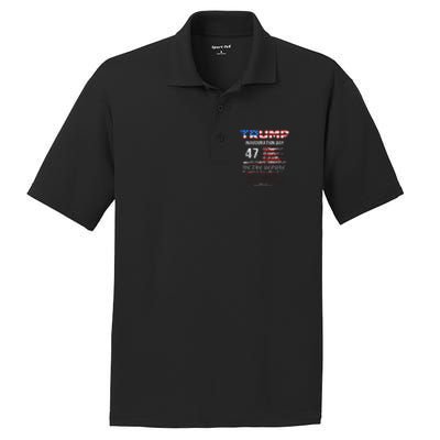 Donald Trump 47th President 2025 Inauguration Usa Patriotic PosiCharge RacerMesh Polo