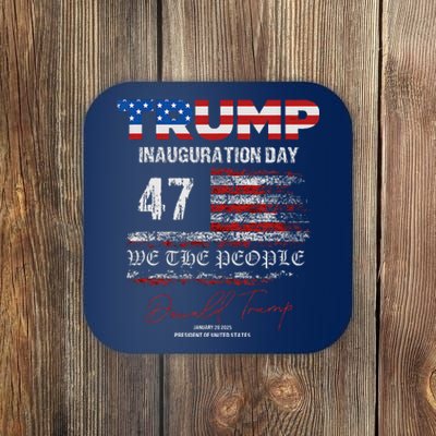 Donald Trump 47th President 2025 Inauguration Usa Patriotic Coaster