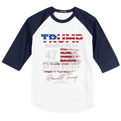 Donald Trump 47th President 2025 Inauguration Usa Patriotic Baseball Sleeve Shirt