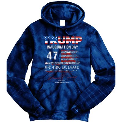 Donald Trump 47th President 2025 Inauguration Usa Patriotic Tie Dye Hoodie