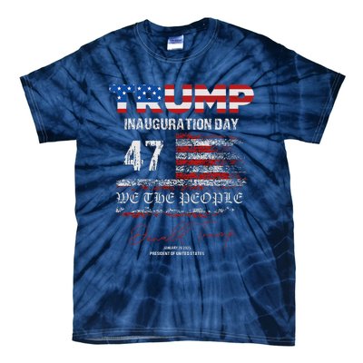 Donald Trump 47th President 2025 Inauguration Usa Patriotic Tie-Dye T-Shirt