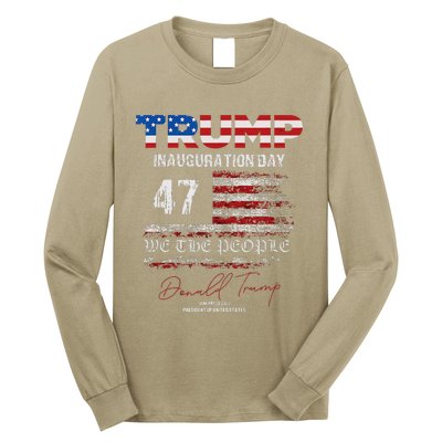 Donald Trump 47th President 2025 Inauguration Usa Patriotic Long Sleeve Shirt