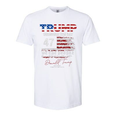 Donald Trump 47th President 2025 Inauguration Usa Patriotic Softstyle CVC T-Shirt