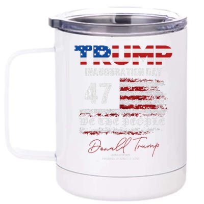 Donald Trump 47th President 2025 Inauguration Usa Patriotic 12 oz Stainless Steel Tumbler Cup