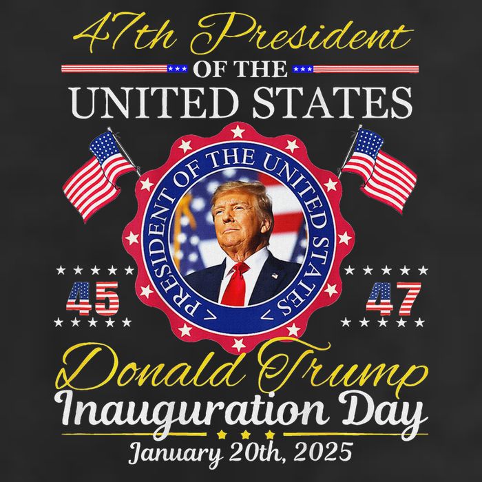 Donald Trump 47th President Inauguration 2025 7 Panel Mesh Trucker Snapback Hat