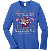 Donald Trump 47th President Inauguration 2025 Ladies Long Sleeve Shirt