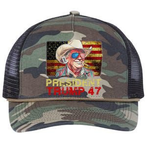 Donald Trump 47 Usa President 2024 Trump 47 President Retro Rope Trucker Hat Cap