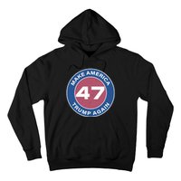 Distressed Trump 47 Republican Proud Conservative Hoodie