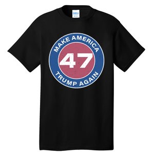 Distressed Trump 47 Republican Proud Conservative Tall T-Shirt