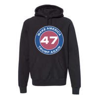 Distressed Trump 47 Republican Proud Conservative Premium Hoodie