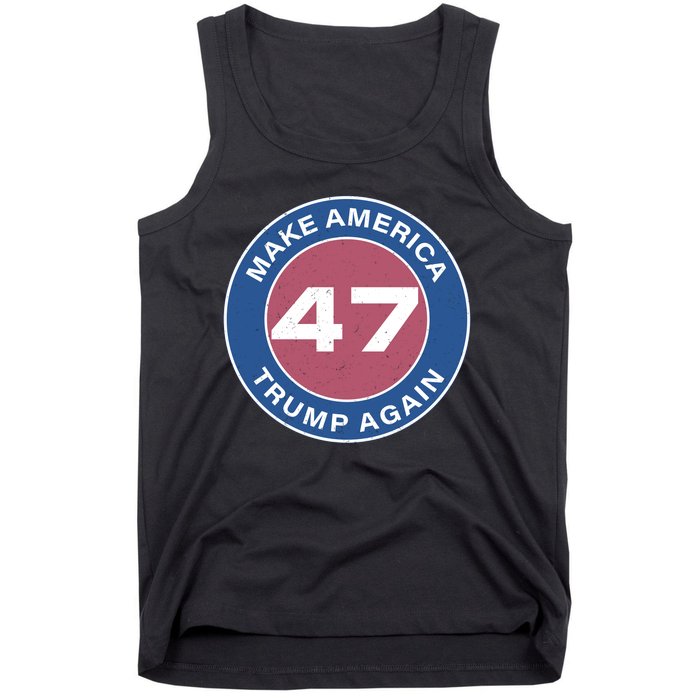 Distressed Trump 47 Republican Proud Conservative Tank Top