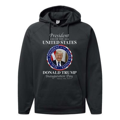 Donald Trump 47 President Inauguration Day 2025 Memorabilia Performance Fleece Hoodie