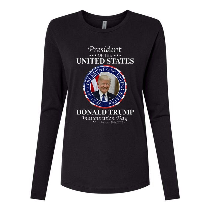 Donald Trump 47 President Inauguration Day 2025 Memorabilia Womens Cotton Relaxed Long Sleeve T-Shirt