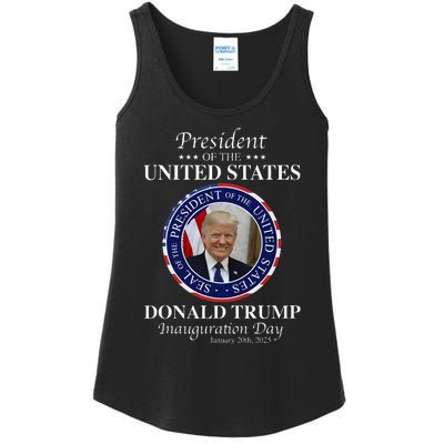 Donald Trump 47 President Inauguration Day 2025 Memorabilia Ladies Essential Tank