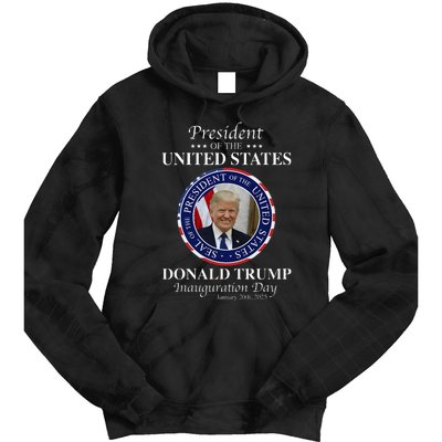 Donald Trump 47 President Inauguration Day 2025 Memorabilia Tie Dye Hoodie