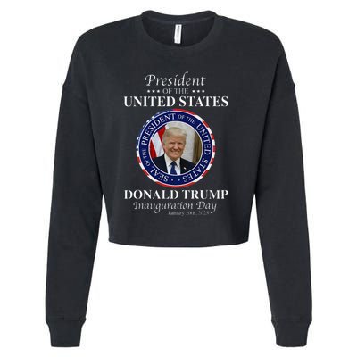 Donald Trump 47 President Inauguration Day 2025 Memorabilia Cropped Pullover Crew