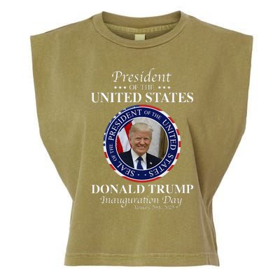 Donald Trump 47 President Inauguration Day 2025 Memorabilia Garment-Dyed Women's Muscle Tee