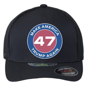 Distressed Trump 47 Republican Proud Conservative Flexfit Unipanel Trucker Cap