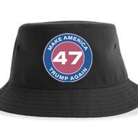 Distressed Trump 47 Republican Proud Conservative Sustainable Bucket Hat