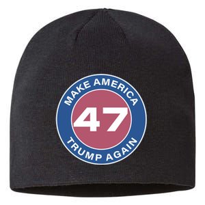 Distressed Trump 47 Republican Proud Conservative Sustainable Beanie