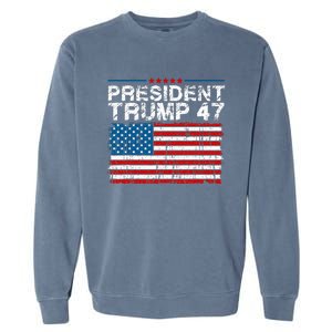 Donald Trump 47 Usa President 2024 Trump 47 President Garment-Dyed Sweatshirt