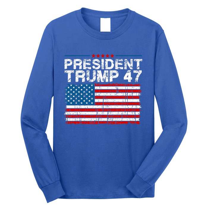 Donald Trump 47 Usa President 2024 Trump 47 President Long Sleeve Shirt