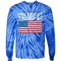 Donald Trump 47 Usa President 2024 Trump 47 President Tie-Dye Long Sleeve Shirt