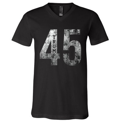 Donald Trump 45 Football Jersey Pro Trump V-Neck T-Shirt