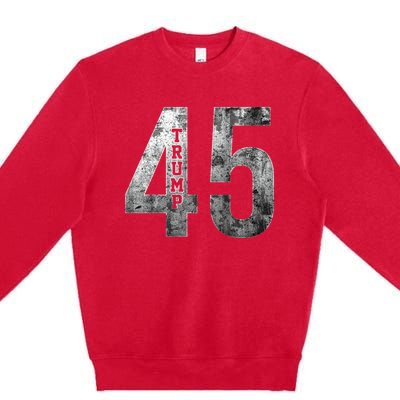 Donald Trump 45 Football Jersey Pro Trump Premium Crewneck Sweatshirt