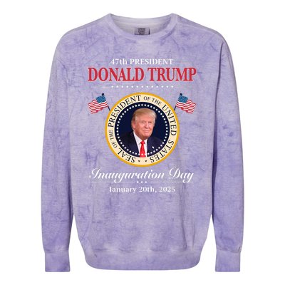 Donald Trump 47th President Inauguration 2025 Supporters Colorblast Crewneck Sweatshirt