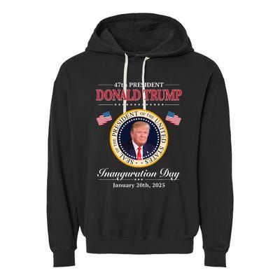 Donald Trump 47th President Inauguration 2025 Supporters Garment-Dyed Fleece Hoodie