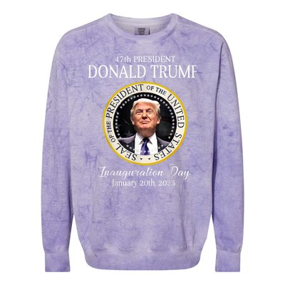 Donald Trump 47th President Inauguration 2025 Supporters Colorblast Crewneck Sweatshirt