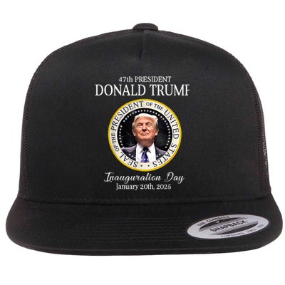 Donald Trump 47th President Inauguration 2025 Supporters Flat Bill Trucker Hat