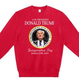 Donald Trump 47th President Inauguration 2025 Supporters Premium Crewneck Sweatshirt