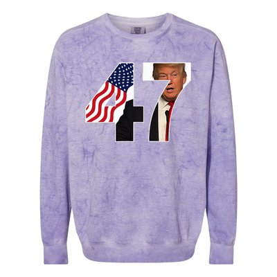 Donald Trump 47th Us President 2024 Colorblast Crewneck Sweatshirt