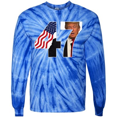 Donald Trump 47th Us President 2024 Tie-Dye Long Sleeve Shirt