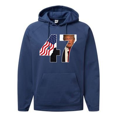 Donald Trump 47th Us President 2024 Performance Fleece Hoodie