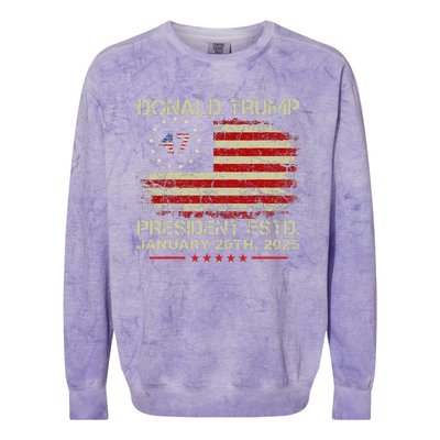 Donald Trump 47th President Inauguration 2025 Supporters Colorblast Crewneck Sweatshirt