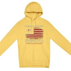 Donald Trump 47th President Inauguration 2025 Supporters Premium Pullover Hoodie